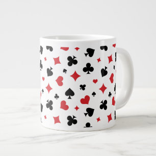 Grande Tasse Motif de couleurs de cartes à jouer modernes