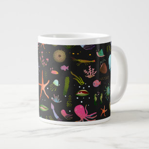 Grande Tasse Motif de créatures de mer