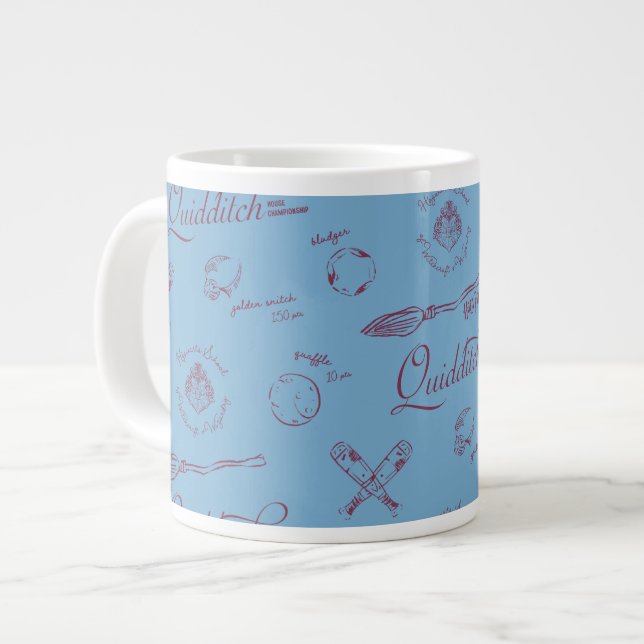 Grande Tasse Motif de croquis vintage QUIDDITCH™ (Devant gauche)