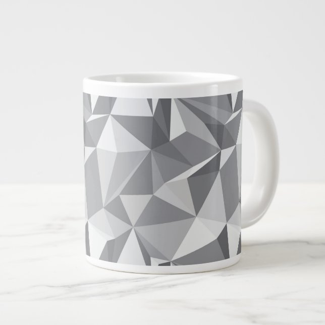 Grande Tasse Motif de diamant - polygone abstrait (Devant droit)