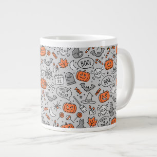 Grande Tasse Motif de doodle pour les enfants mignons Halloween