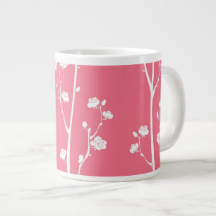 Grande Tasse motif de fleurs de prune orientale