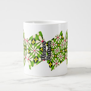 Grande Tasse Motif de fleurs esthétiques
