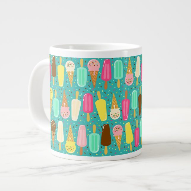 Grande Tasse Motif de glace coloré Été (Devant gauche)