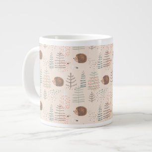 Grande Tasse Motif de hérisson de bois mignon