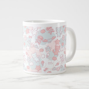 Grande Tasse motif de kawaii avec le griffonnage