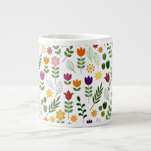 Grande Tasse Motif de la faune et de la flore de style scandina
