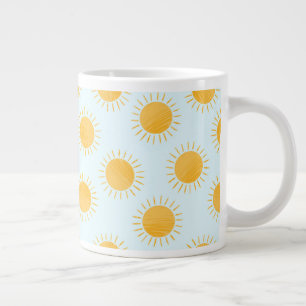 Grande Tasse Motif de la journée du Doodle Sunshine