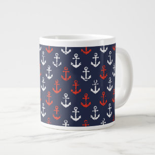 Grande Tasse Motif De La Marine Rouge Blanche Et Bleue