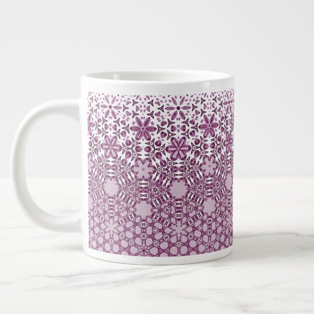 Grande Tasse Motif de métamorphose florale (Gauche)