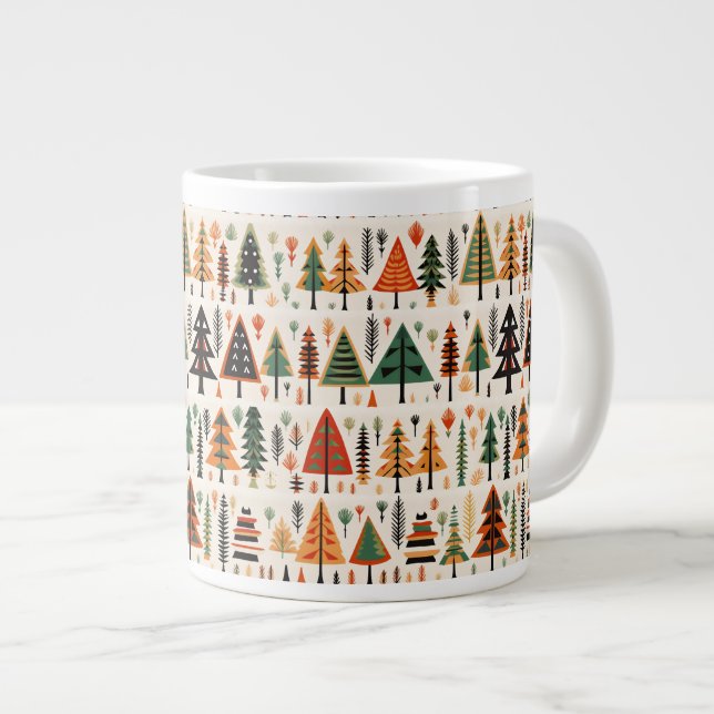 Grande Tasse Motif de Noël d'art populaire scandinave (Devant droit)