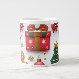 Grande Tasse Motif de Noël festif
