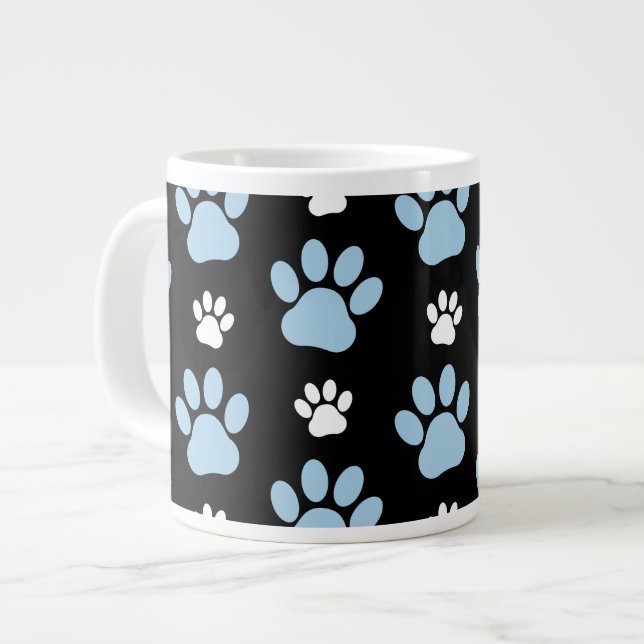 Grande Tasse Motif De Pailles, Paniers Bleus, Pailles De Chien, (Devant gauche)