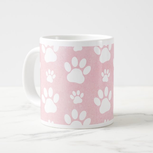 Grande Tasse Motif De Pâtes, Patrouilles Blanches, Aquarelles,  (Devant gauche)