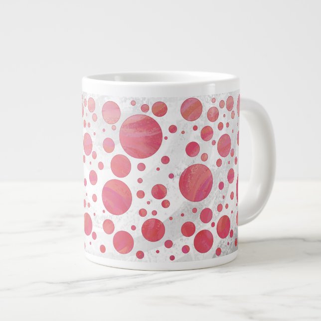 Grande Tasse Motif de point de rotation saumon (Devant droit)