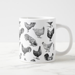 Grande Tasse Motif de poulet de la ferme Retro Country