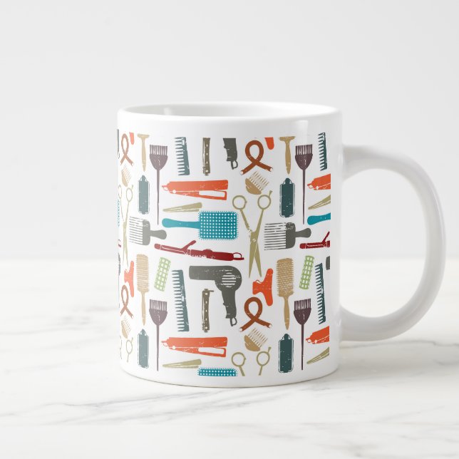 Grande Tasse Motif de soins des cheveux (Droite)
