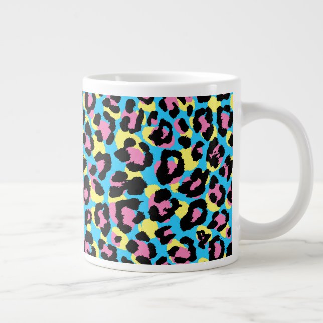 Grande Tasse Motif de Spots Neon Leopard (Droite)