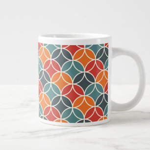 Grande Tasse Motif de style moderne coloré du milieu du siècle