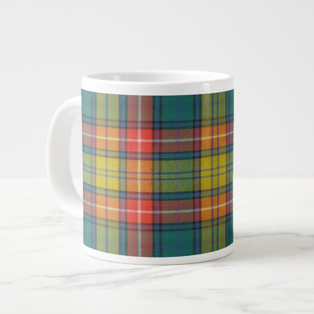 Grande Tasse Motif de Tartan antique de Buchanan (Devant gauche)