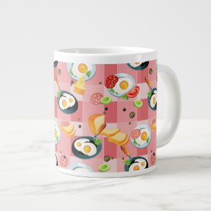 Grande Tasse Motif de tomate et d'oeufs au plat
