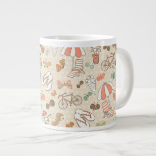 Grande Tasse Motif de vacances d'été