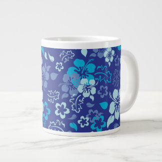 Grande Tasse Motif de verre à fleur d'Hibiscus