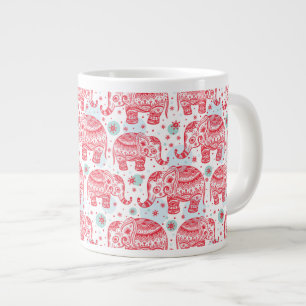 Grande Tasse Motif d'éléphant rouge