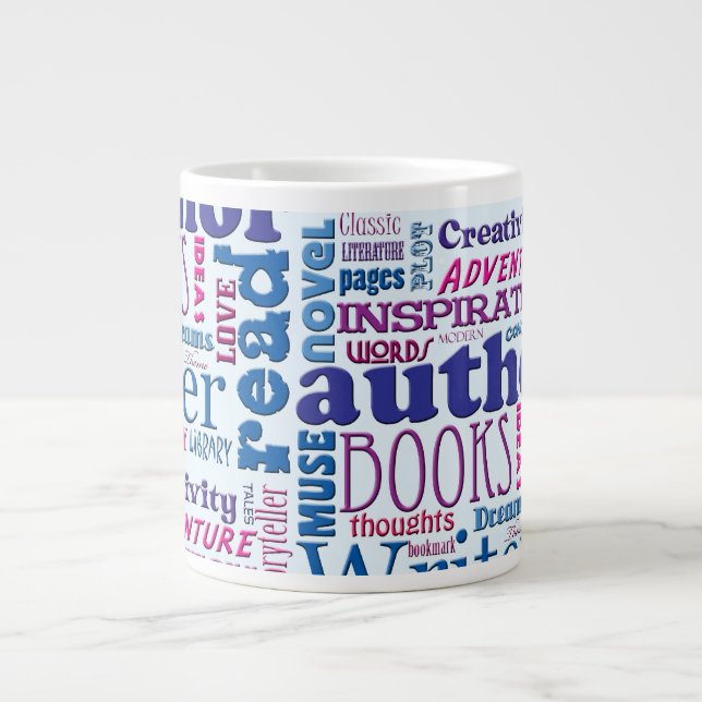 Grande Tasse Motif des auteurs amusants (Devant)