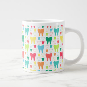 Grande Tasse Motif des dents colorées