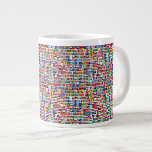 Grande Tasse Motif des drapeaux de la nation de tous les pays d