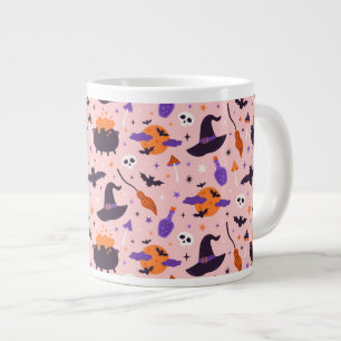 Grande Tasse Motif d'Halloween mou et rose