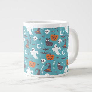 Grande Tasse Motif d'Halloween Turquoise amusant