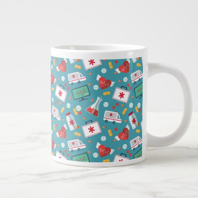 Grande Tasse Motif d'icône Médicale (Droite)