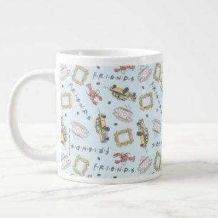 Grande Tasse Motif d'icônes à l'aquarelle FRIENDS™