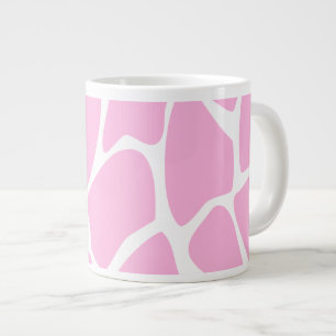 Grande Tasse Motif d'impression de girafe en rose de bonbons.