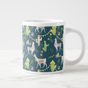 Grande Tasse Motif d'indicateur Llama Watercolor