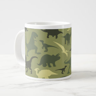 Grande Tasse Motif Dinosaure, Silhouette Dinosaure, Dino Vert