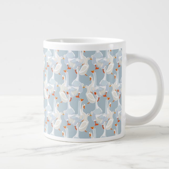 Grande Tasse Motif d'oies blanches (Droite)