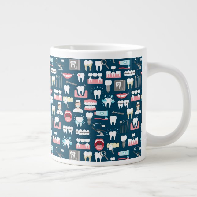 Grande Tasse Motif du bureau de la clinique dentaire (Droite)