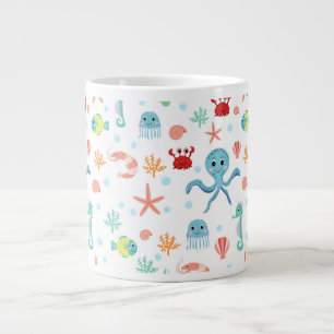 Grande Tasse Motif du monde marin