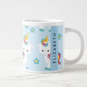 Grande Tasse Motif D'Unicornes, De Bonnes Unicornes, Votre Nom