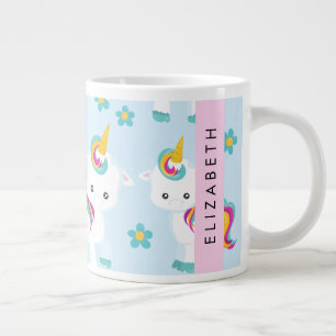 Grande Tasse Motif D'Unicornes, De Bonnes Unicornes, Votre Nom