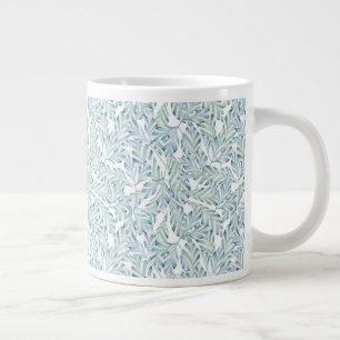 Grande Tasse Motif en feuilles triées