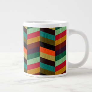 Grande Tasse Motif en os de cerf multicolore