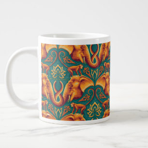 Grande Tasse Motif Exotique Tapisserie Safari - Le Lotus Blanc