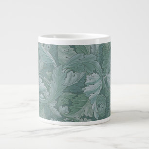 Grande Tasse Motif feuille d'acanthe bleu sarcelle de William M