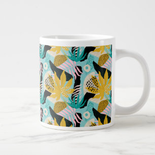 Grande Tasse Motif Feuille de la forêt tropicale tropicale