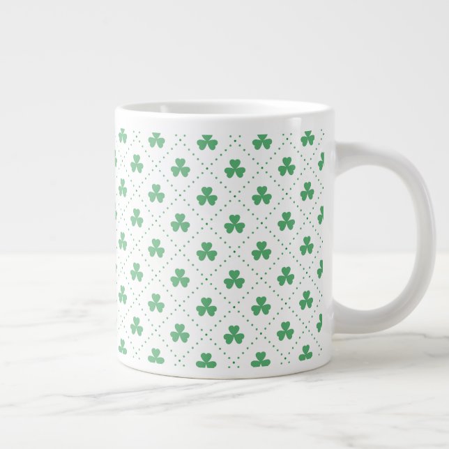 Grande Tasse Motif Feuilles de Trèfle St. Patrick-53224 (Droite)