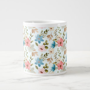 Grande Tasse Motif Fleur sauvage couleur aquarelle